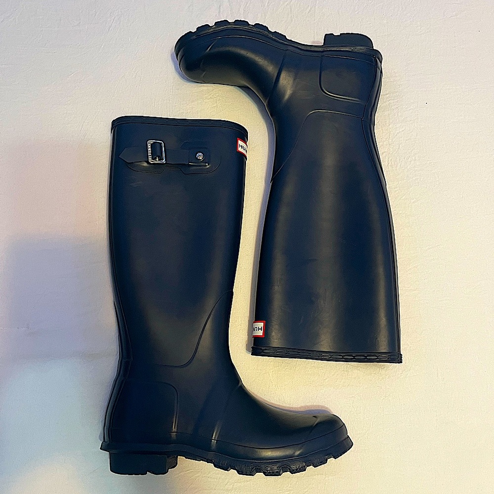 Navy Hunter Boots